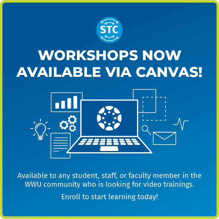 Workshops now available via Canvas. Video lessons available to all in the Western community. Enroll to start learning today.
