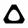 HTC Vive logo, a round edged black triangle